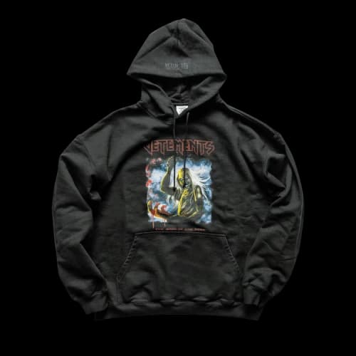 Vetements Bloody Logo Heavy Metal Hoodie 'Black'