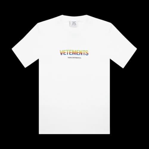 Vetements Think Differently Logo T-Shirt 'White'