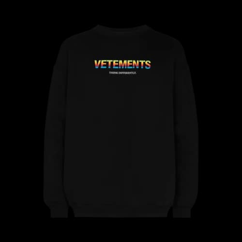Vetements Think Differently Logo Sweatshirt 'Black'