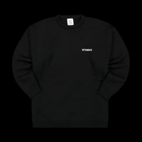 Vetements Iconic Logo Knitted Jumper 'Black'