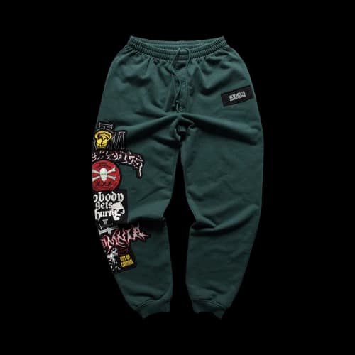 Vetements Metal Patched Logo Sweatpants 'Green'