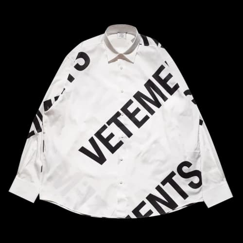 Vetements Giant Logo Shirt 'White'