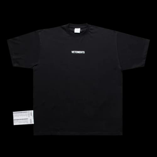Vetements Logo Label T-Shirt 'Black'