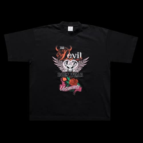 Vetements Devil Wears Vetements Patched T-Shirt 'Black'