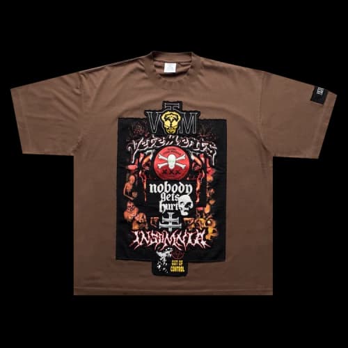 Vetements Metal Patched Logo T-Shirt 'Brown'