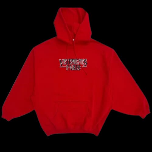 Vetements Paris Logo Hoodie 'Red'