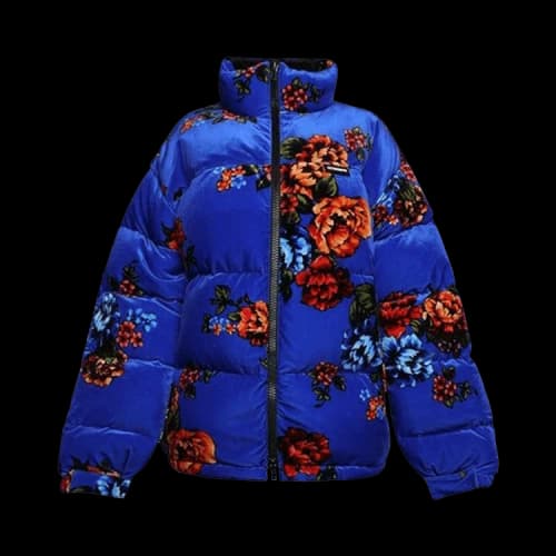 Vetements Velvet Flower Puffer Jacket 'Floral'