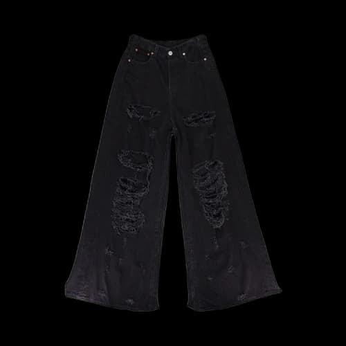 Vetements Destroyed Baggy Jeans 'Black'