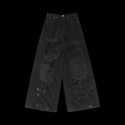 Vetements Destroyed Baggy Jeans 'Yellow'