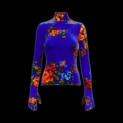 Vetements Velvet Flower Styling Top With Gloves 'Floral'