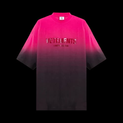 Vetements Gradient Logo Limited Edition T-Shirt 'Pink'