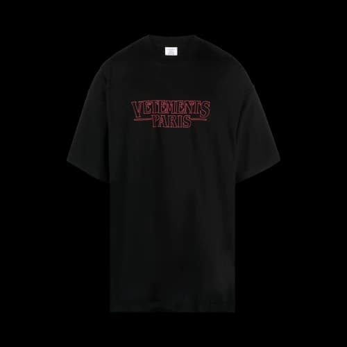 Vetements Paris Logo T-Shirt 'Black'