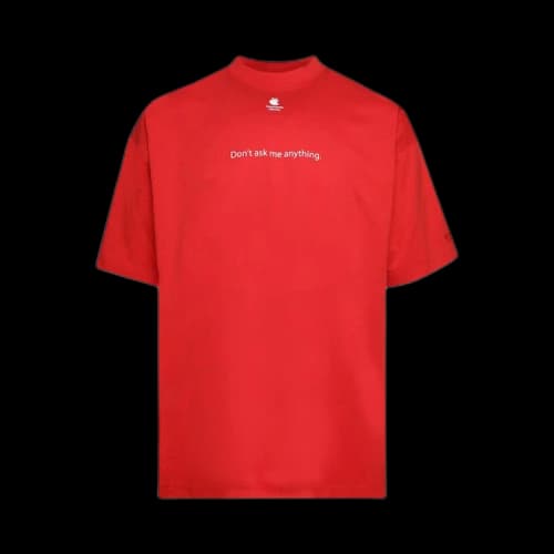Vetements Don't Ask Me Anything T-Shirt 'Red'