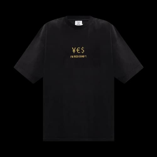 Vetements Rich Bitch T-Shirt 'Black'