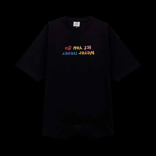 Vetements Never Never Let You Go Upside-Down T-Shirt 'Black'