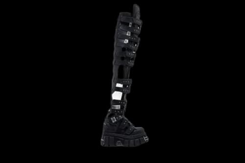 New Rock x Vetements Gamer Platform Thigh High Boot 'Black' (Women's)