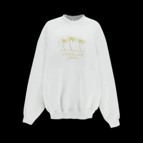 Vetements Embroidered Afterlife Sweatshirt 'White'