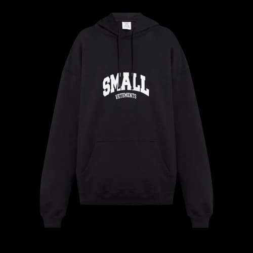 Vetements Small Logo Popover Hoodie 'Black'