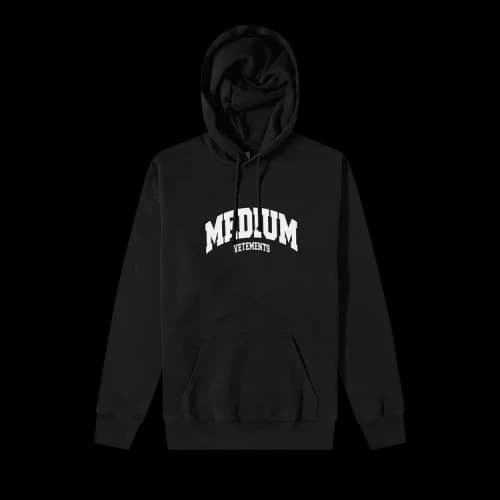 Vetements Medium Logo Popover Hoodie 'Black'