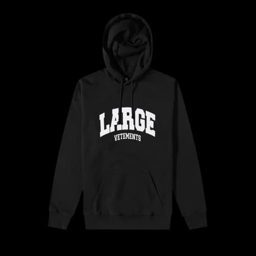 Vetements Large Logo Hoodie 'Black'