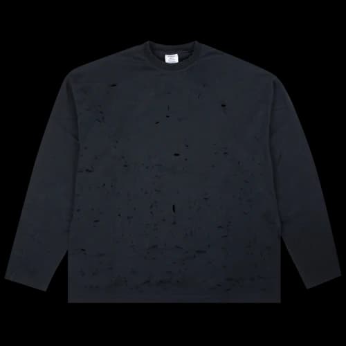 Vetements Destroyed Long-Sleeve 'Black'