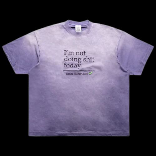 Vetements Not Doing Shit Today T-Shirt 'Lilac'