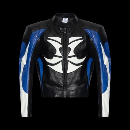 Vetements Tribal Leather Racing Jacket 'Black'