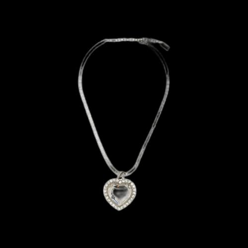 Vetements Crystal Heart Necklace 'Clear'