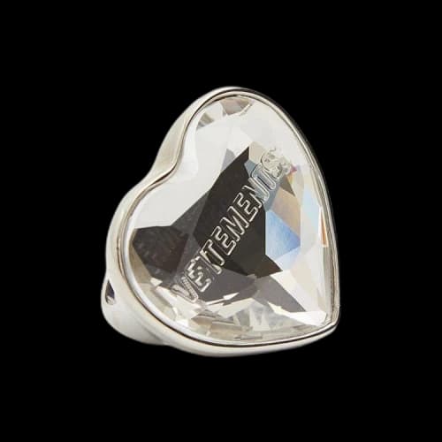 Vetements Crystal Heart Ring 'White'