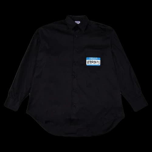 Vetements My Name Is Shirt 'Black'