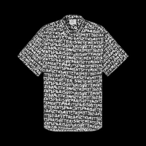 Vetements Graffiti Monogram Short-Sleeve Shirt 'Black'
