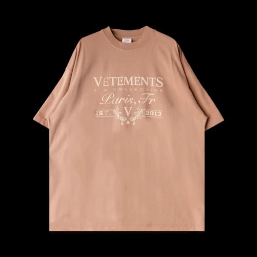 Vetements Paris Logo T-Shirt 'Caramel'