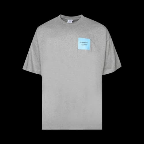 Vetements Sticker Logo T-Shirt 'Grey Melange'