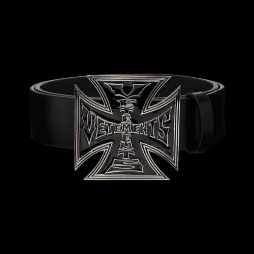 Vetements Biker Cross Logo Jumbo Belt 'Black'
