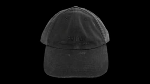 Vetements Friday Distressed Cap Hat Black