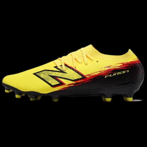 New Balance Furon V8 MG Multi Ground Synthetic Leather Support Coverage Soccer Shoes Men's Yellow
