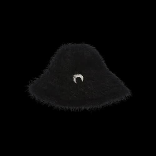 Marine Serre Wild Puffy Knit Bucket Hat 'Black'