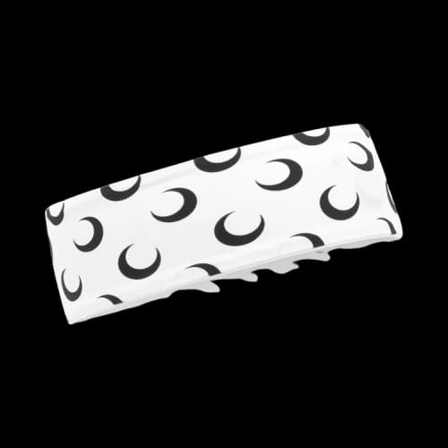Marine Serre Moon Printed Athleisure Headband 'Optical White'