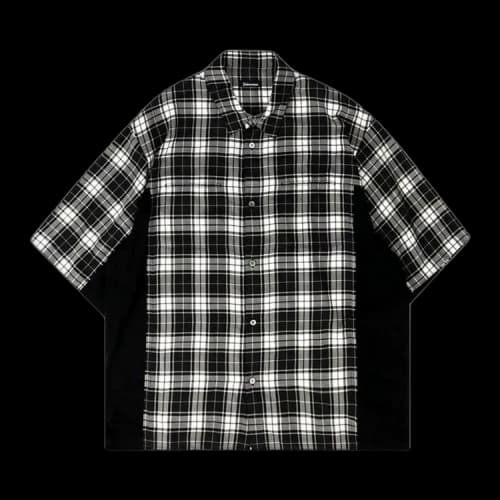 Undercover Undercoverism Check Print Short-Sleeve Shirt 'Black'