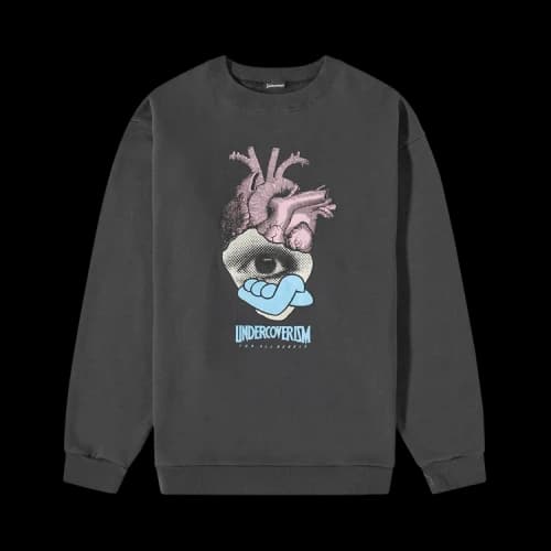 Undercover Heart Logo Print Crewneck 'Black'