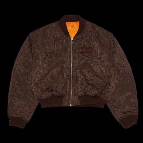Marine Serre Regenerated Reversible Moire Bomber Jacket 'Yellow'