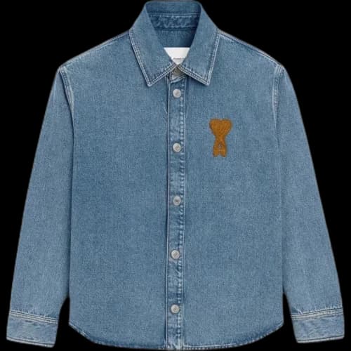 Amiparis Ami De Coeur denim logo overshirt