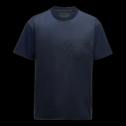 PRADA Elastic Short Sleeve Navy Blue