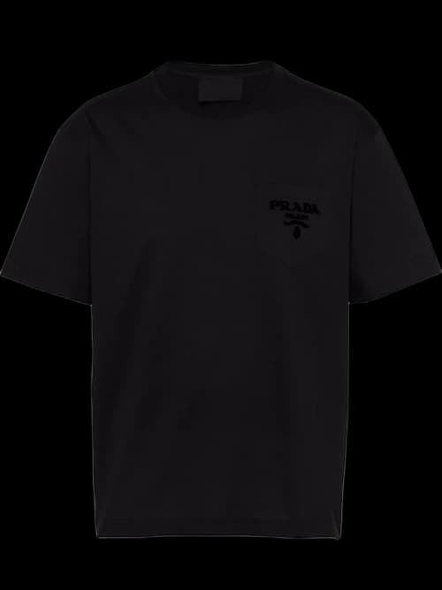Prada Chenille Logo Patch T-shirt Black
