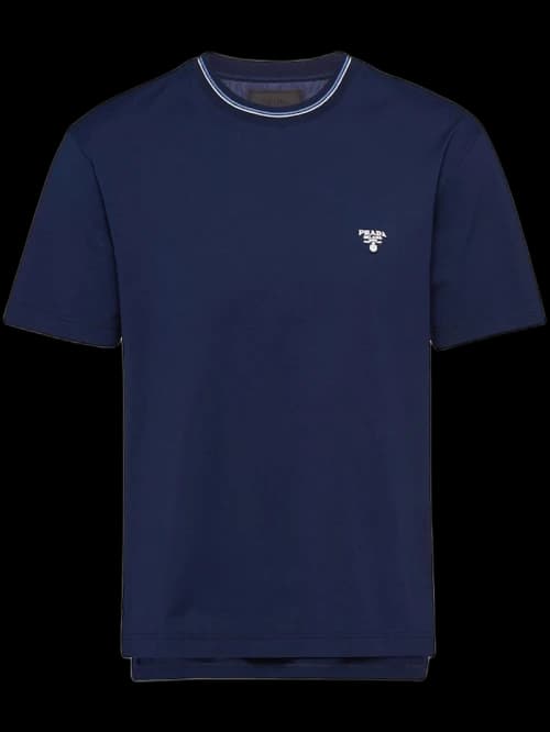Prada Embroidered Logo T-shirt Black