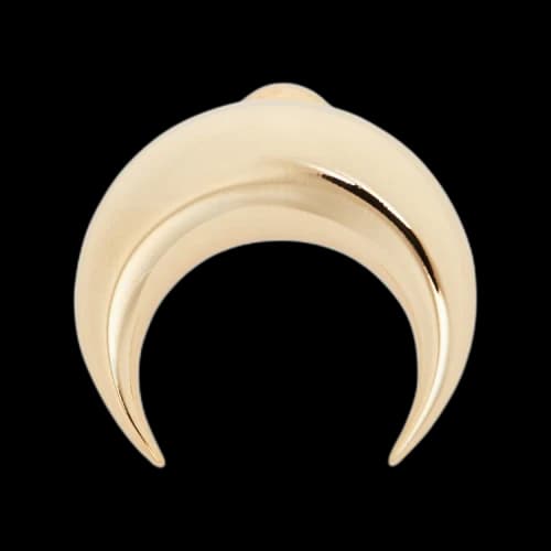 Marine Serre Regenerated Single Tin Moon Stud Earrings 'Gold'