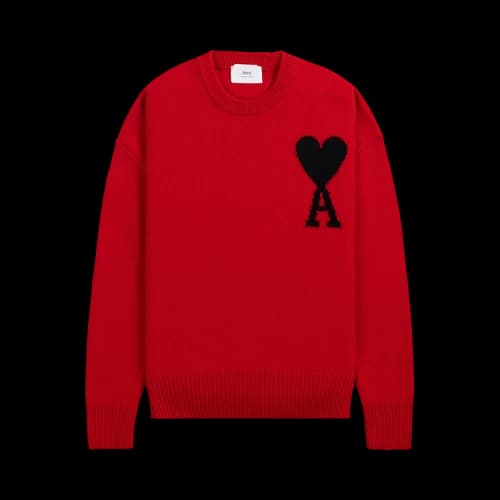 Ami ADC Crewneck Sweater 'Red/Black'