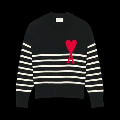 Ami Stripe Sweater 'Black/White/Red'