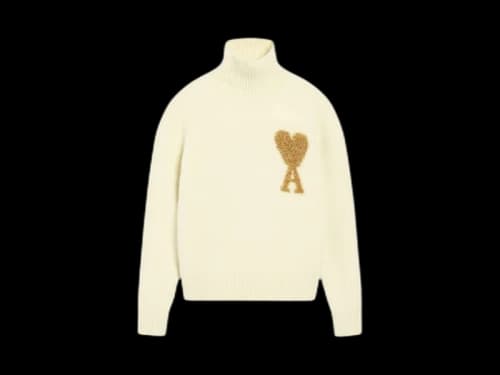 Ami Paris Ami De Coeur Pullover White/Gold