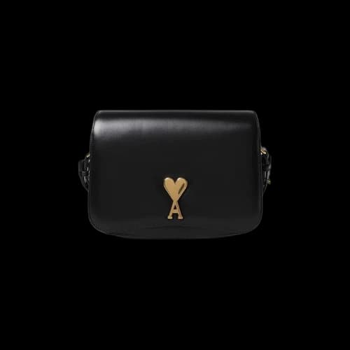 Ami Logo Plaque Shoulder Bag 'Black'